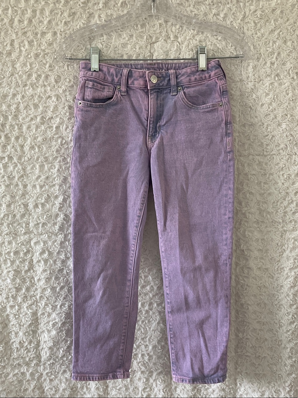 GAP Lavender / Pink Washed Girlfriend Jeans